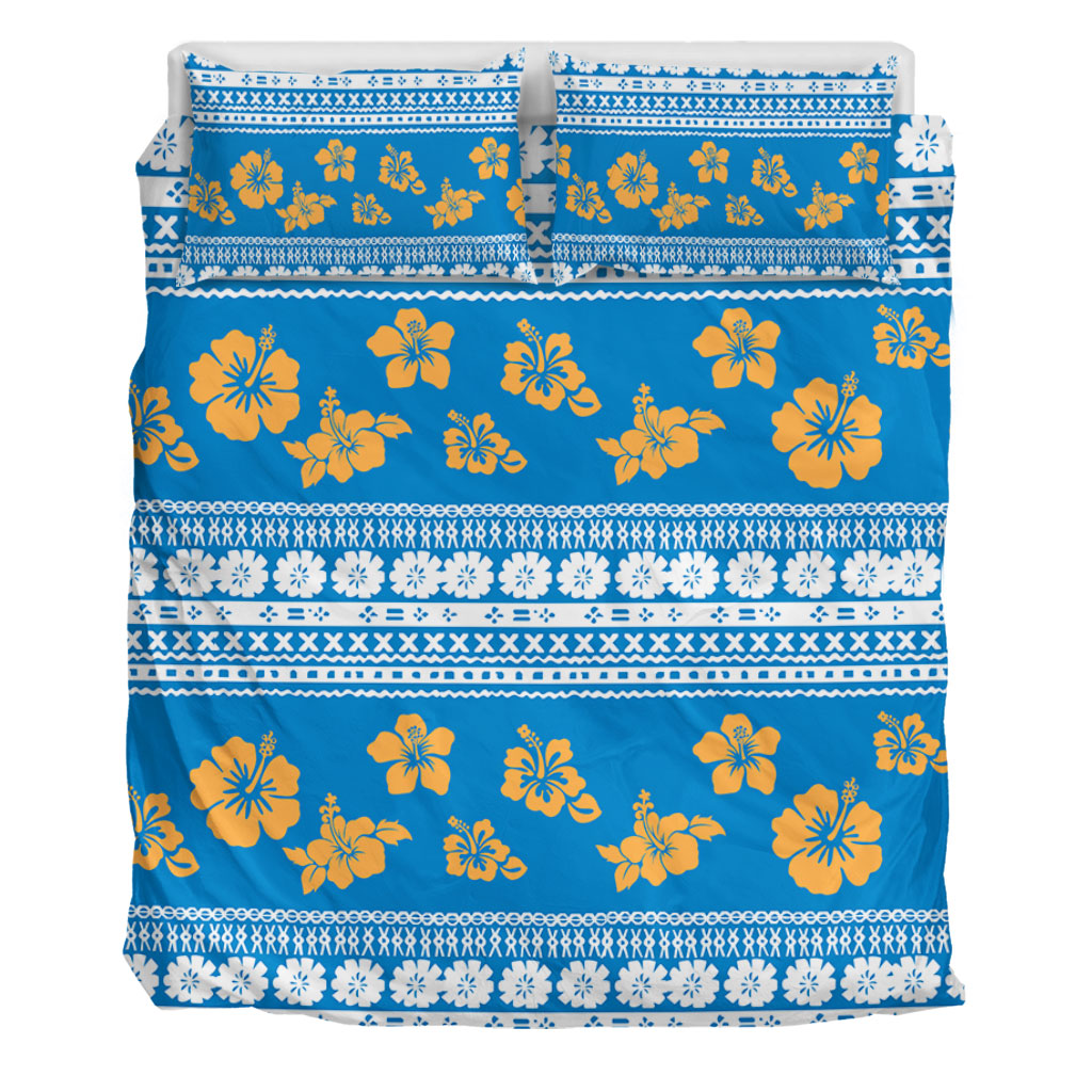 Fiji Bedding Set Tapa Flower Fabric Print