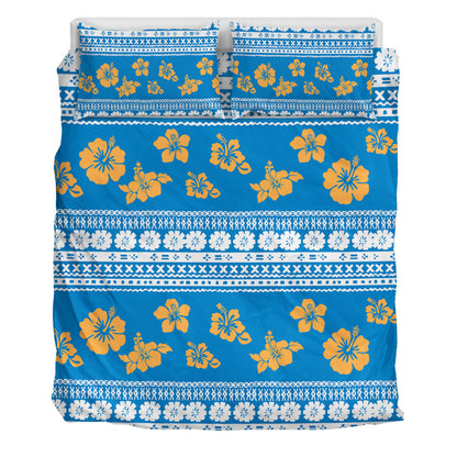 Fiji Bedding Set Tapa Flower Fabric Print