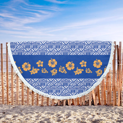 Samoa Beach Blanket Hibiscus Pattern Island