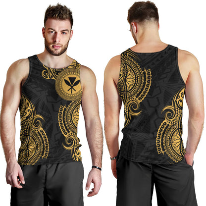 Hawaii Tank Top Tribal Polynesia Half With Seal Kanaka