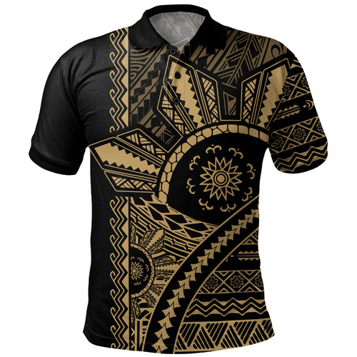Philippines Filipinos Polo Shirt Traditional Sun Batok Tattoo Design