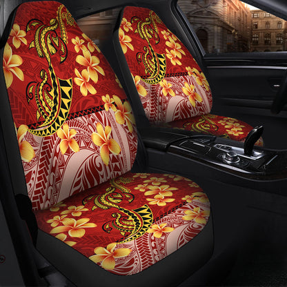 Hawaii Car Seat Covers Plumeria Flower Fabric Design