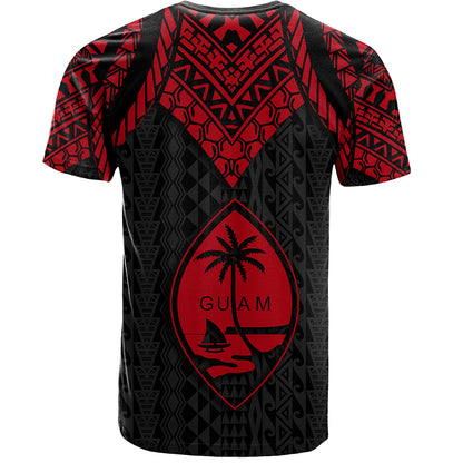 Guam T-Shirt Polynesian Armor Style Red