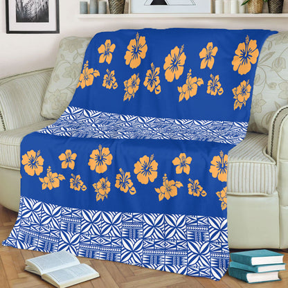Samoa Premium Blanket Hibiscus Pattern Island