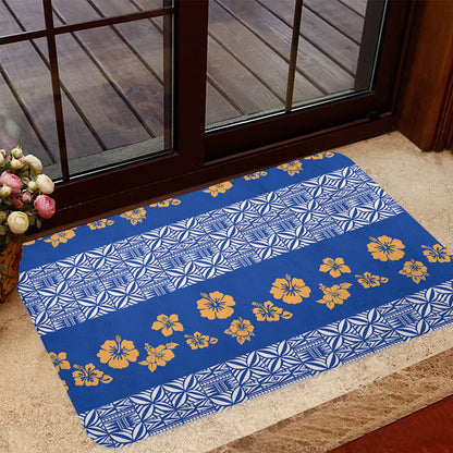 Samoa Doormat Hibiscus Pattern Island