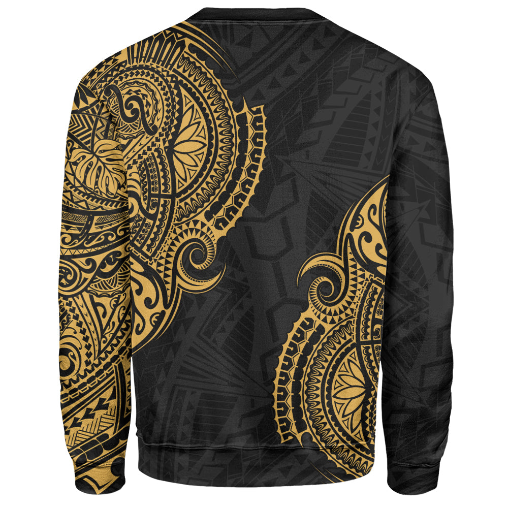 Hawaii Sweatshirt Tribal Polynesia Half With Seal Kanaka