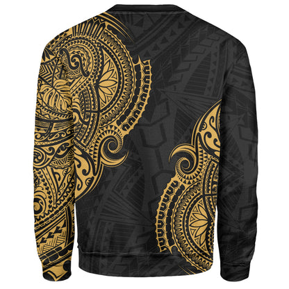 Hawaii Sweatshirt Tribal Polynesia Half With Seal Kanaka