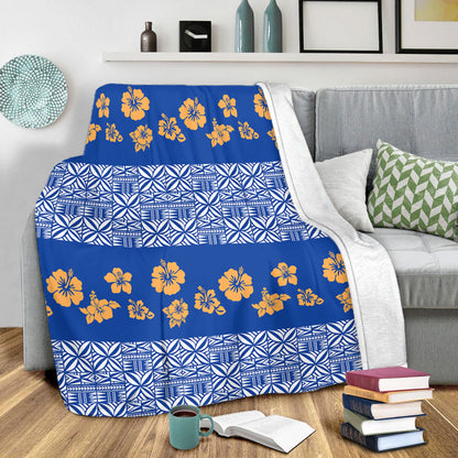 Samoa Premium Blanket Hibiscus Pattern Island