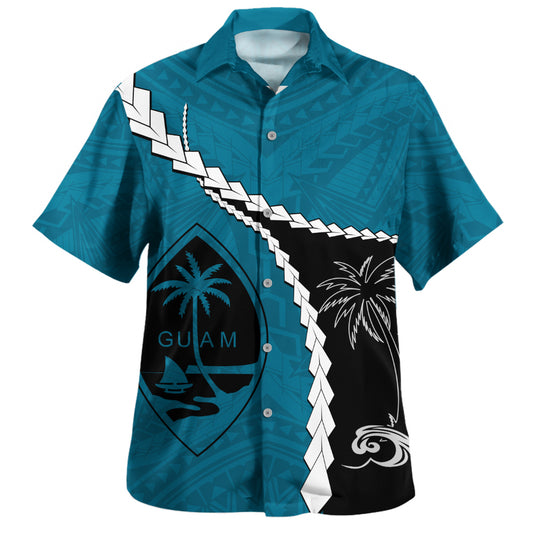 Guam Hawaiian Shirt Tribal Spirits Coconut Tree