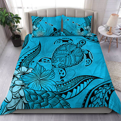 Hawaii Bedding Set Tribal Turtle And Flowers Island Life