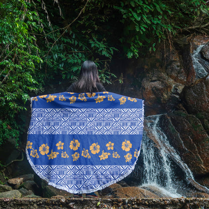 Samoa Beach Blanket Hibiscus Pattern Island