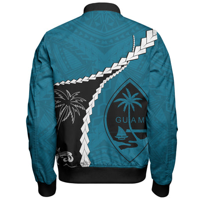 Guam Bomber Jacket Tribal Spirits Coconut Tree
