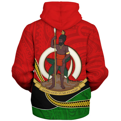 Vanuatu Sherpa Hoodie Melanesian Spirit Totem Art