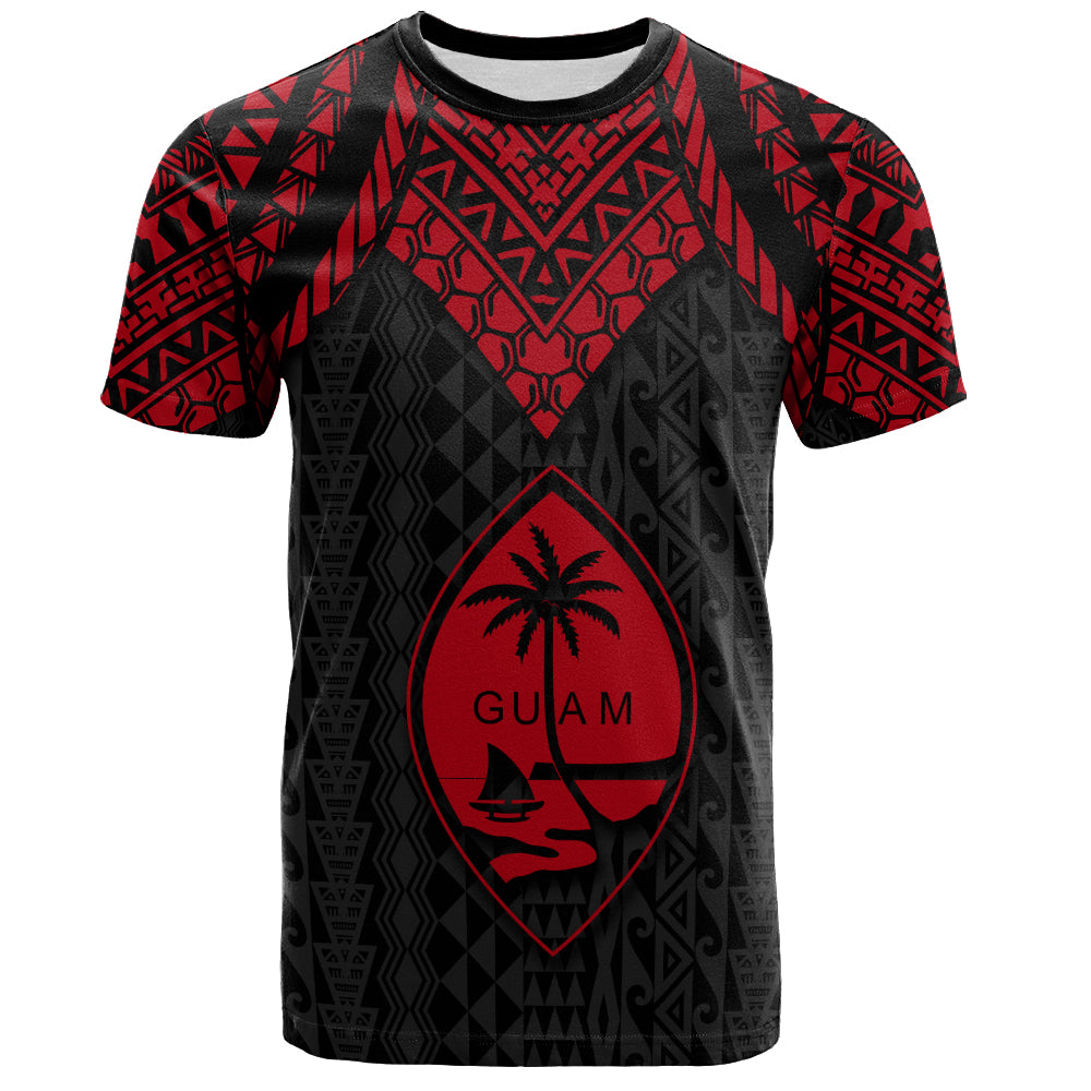 Guam T-Shirt Polynesian Armor Style Red