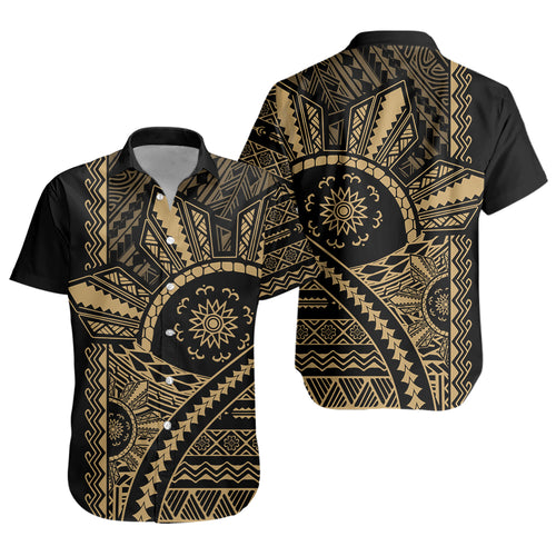 Philippines Filipinos Short Sleeve Shirt Traditional Sun Batok Tattoo Design
