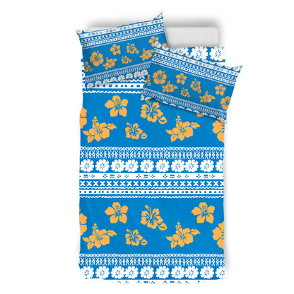 Fiji Bedding Set Tapa Flower Fabric Print