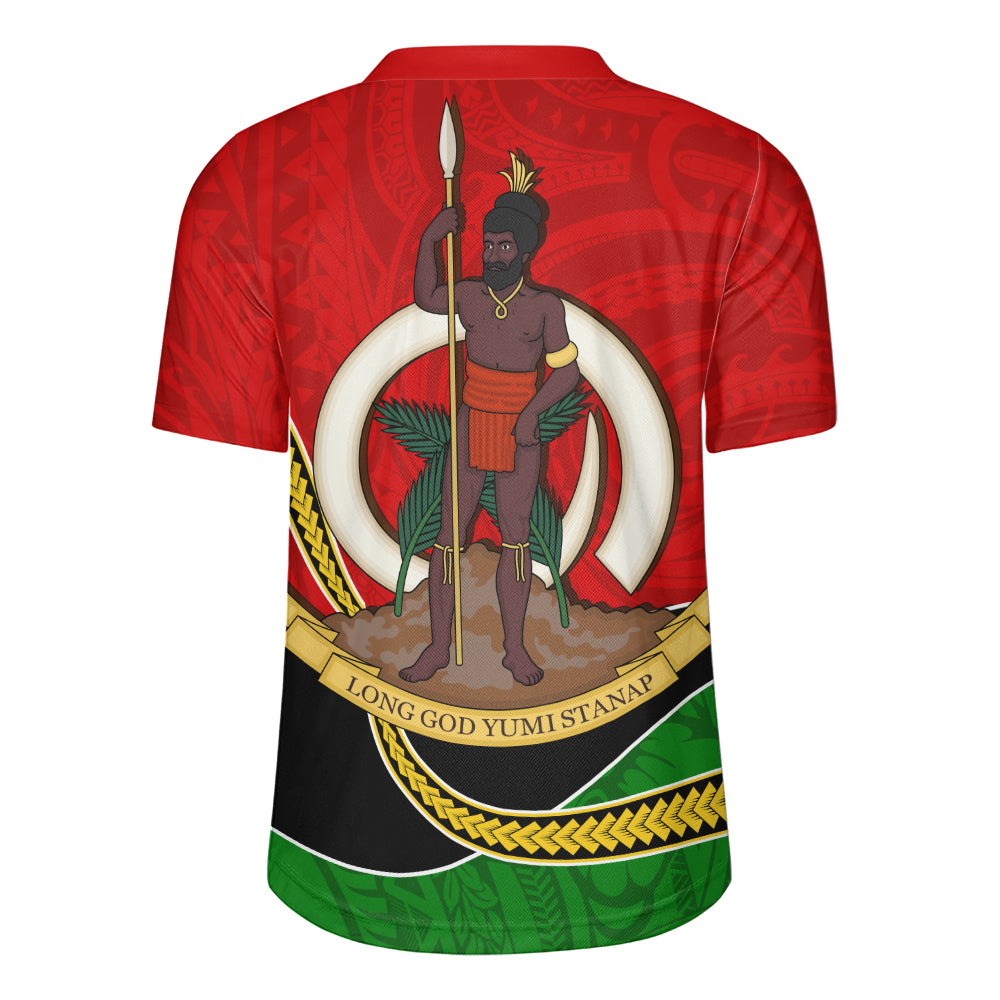 Vanuatu Rugby Jersey Melanesian Spirit Totem Art