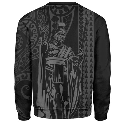 Hawaii Sweatshirt Polynesian Tribal King Kamehameha I Kakau