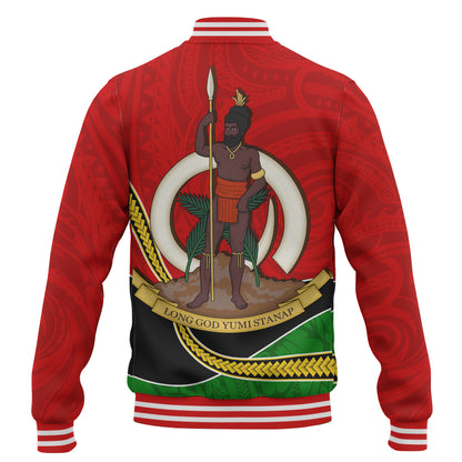 Vanuatu Baseball Jacket Melanesian Spirit Totem Art