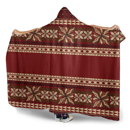 Samoa Hooded Blanket Siapo Pattern Design