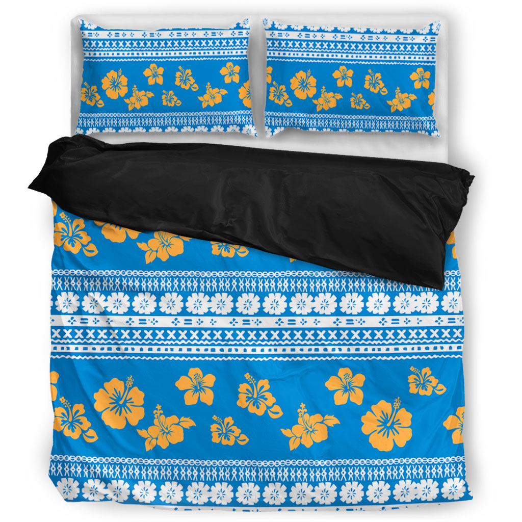 Fiji Bedding Set Tapa Flower Fabric Print