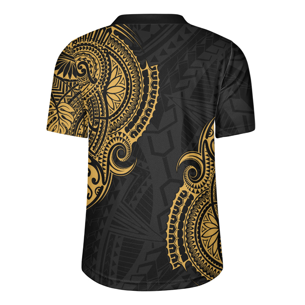 Hawaii Rugby Jersey Tribal Polynesia Half With Seal Kanaka