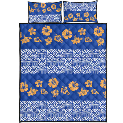 Samoa Quilt Bed Set Hibiscus Pattern Island