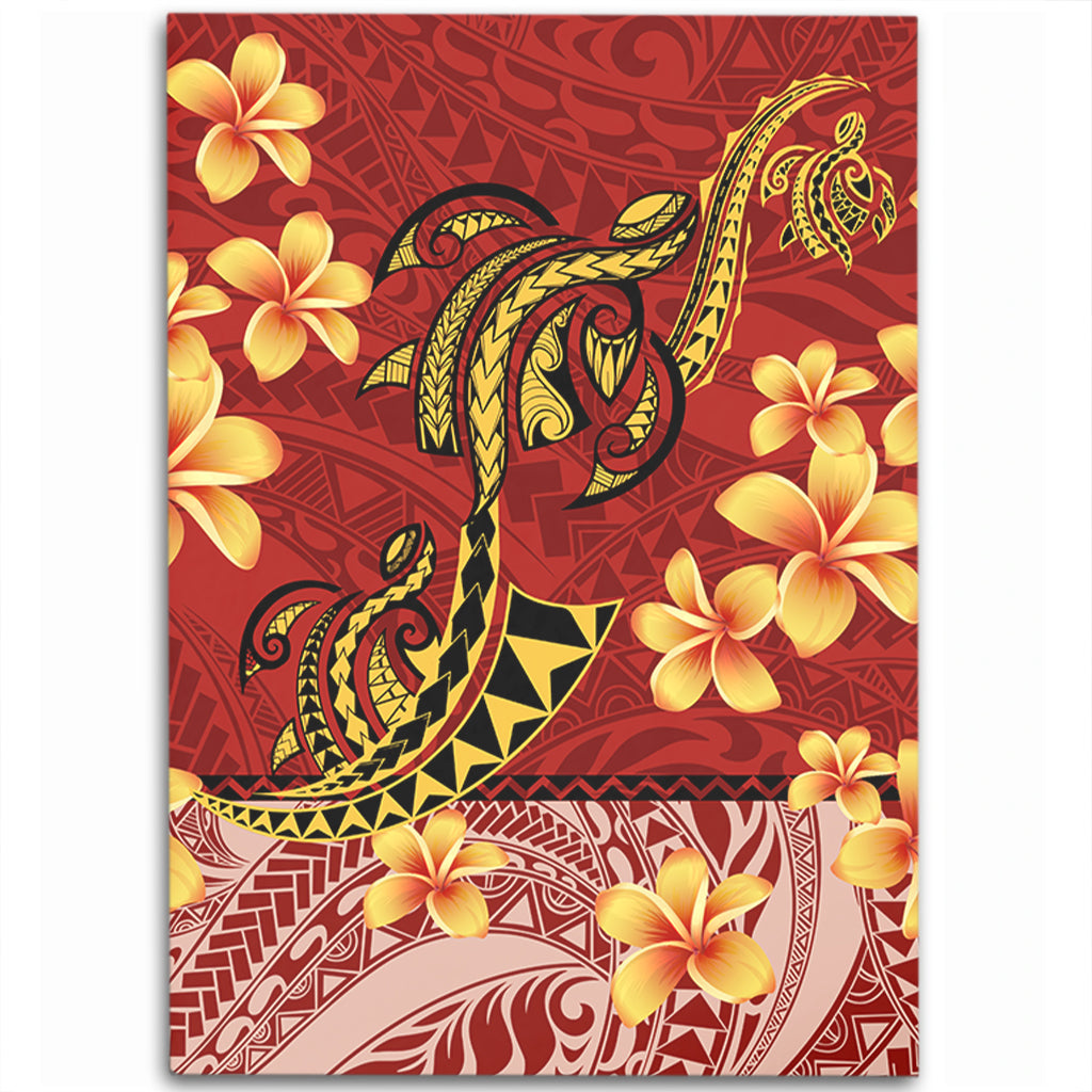 Hawaii Area Rug Plumeria Flower Fabric Design