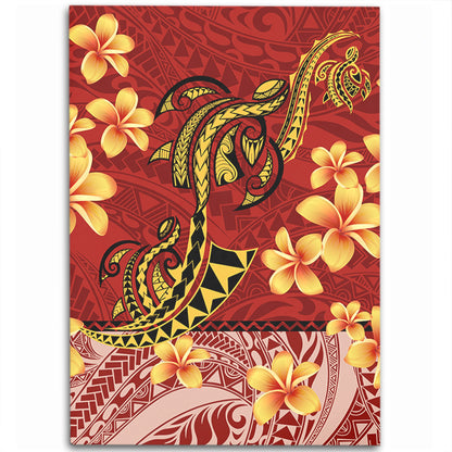 Hawaii Area Rug Plumeria Flower Fabric Design