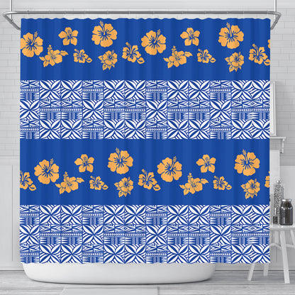Samoa Shower Curtain Hibiscus Pattern Island