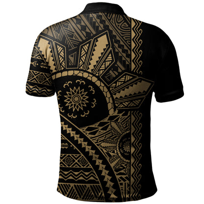 Philippines Filipinos Polo Shirt Traditional Sun Batok Tattoo Design
