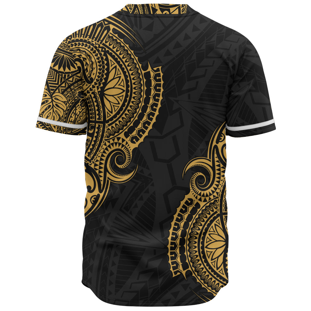 Hawaii Baseball Shirt Tribal Polynesia Half With Seal Kanaka