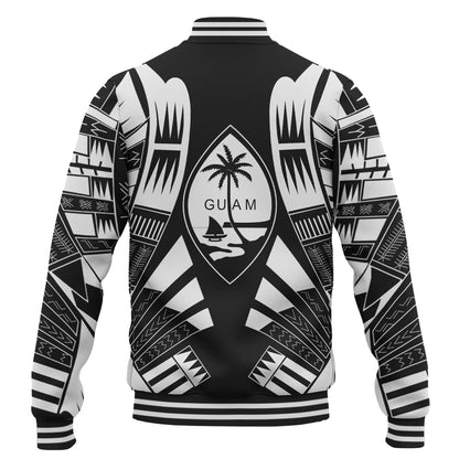 Guam Baseball Jacket Polynesian Tribal Premium Style