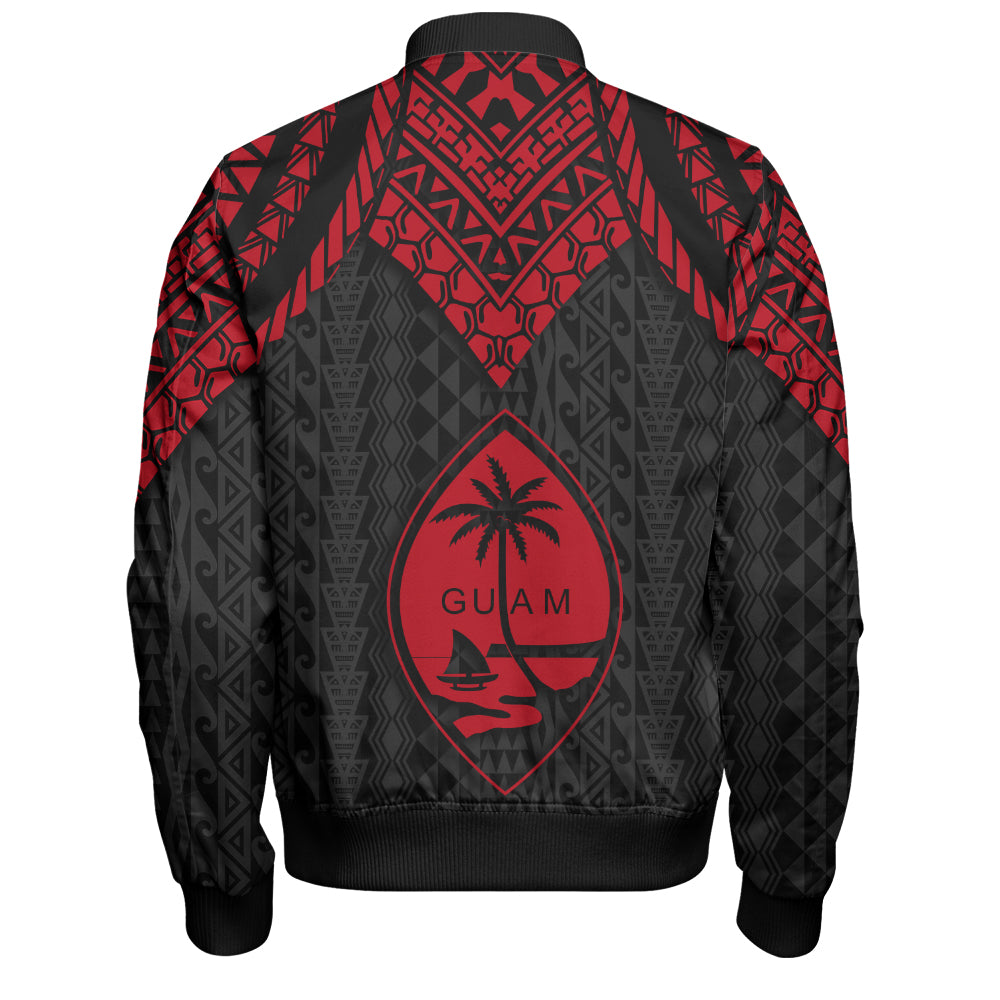 Guam Bomber Jacket Polynesian Armor Style Red