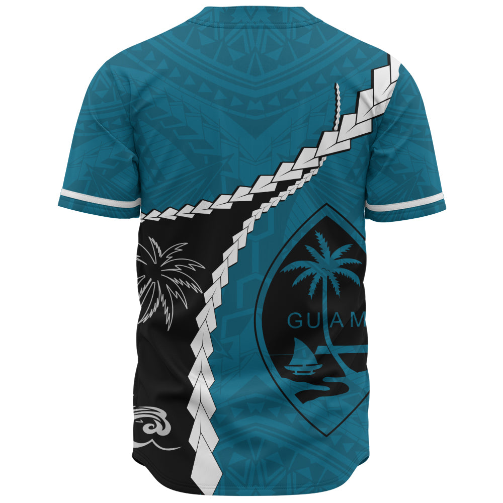Guam Baseball Shirt Tribal Spirits Coconut Tree