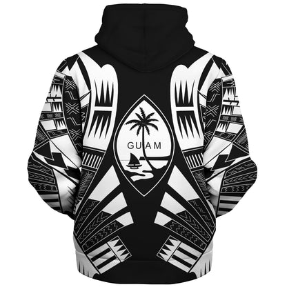 Guam Sherpa Hoodie Polynesian Tribal Premium Style