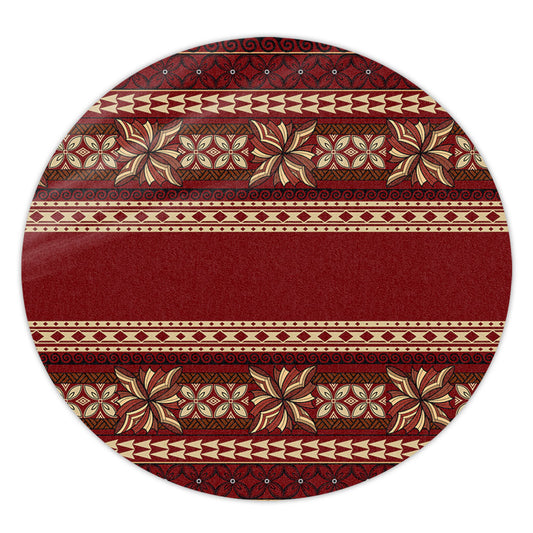 Samoa Round Rug Siapo Pattern Design