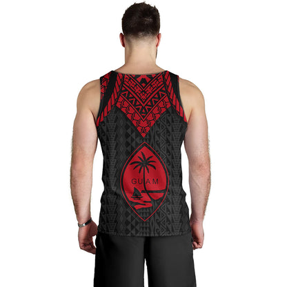 Guam Tank Top Polynesian Armor Style Red