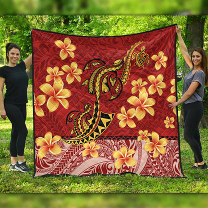 Hawaii Premium Quilt Plumeria Flower Fabric Design