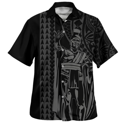 Hawaii Hawaiian Shirt Polynesian Tribal King Kamehameha I Kakau