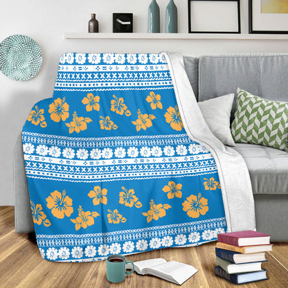 Fiji Premium Blanket Tapa Flower Fabric Print