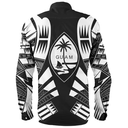 Guam Long Sleeve Shirt Polynesian Tribal Premium Style