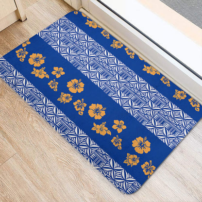 Samoa Doormat Hibiscus Pattern Island