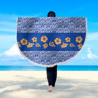 Samoa Beach Blanket Hibiscus Pattern Island