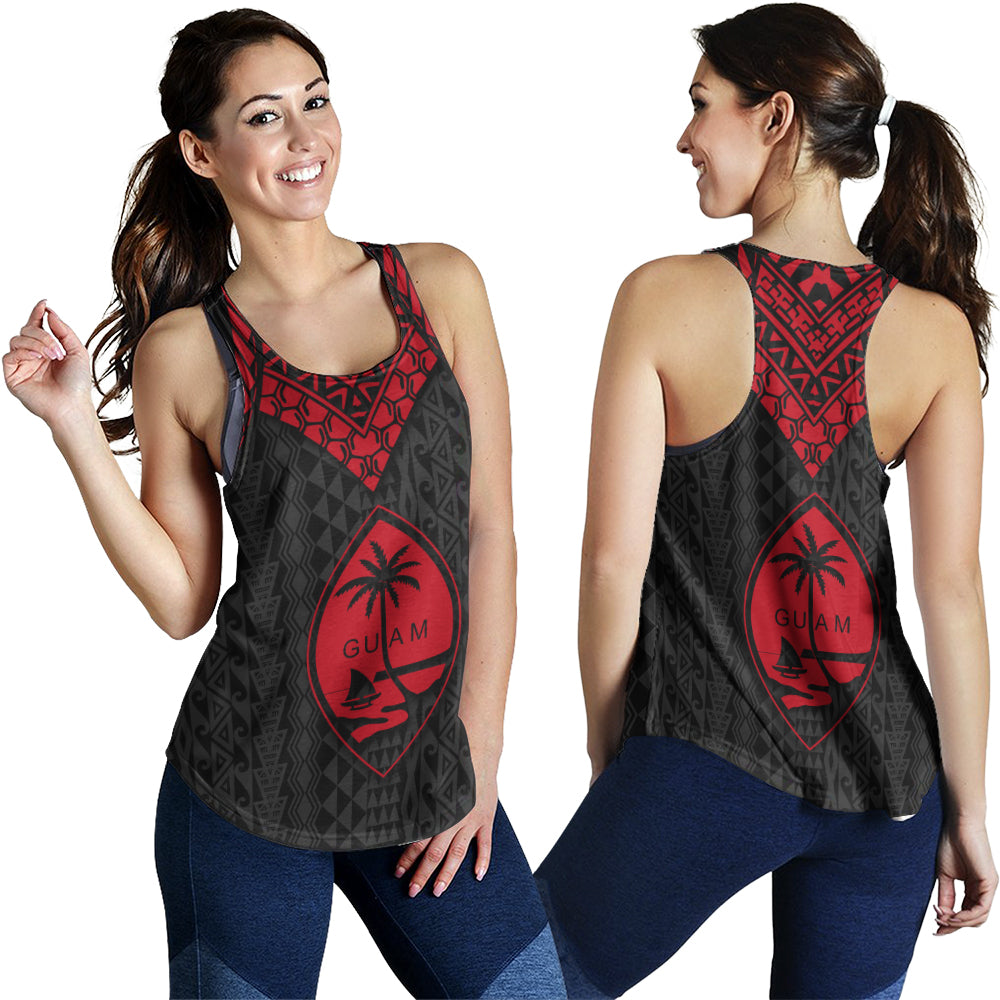 Guam Women Tank Polynesian Armor Style Red