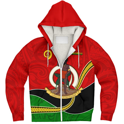 Vanuatu Sherpa Hoodie Melanesian Spirit Totem Art