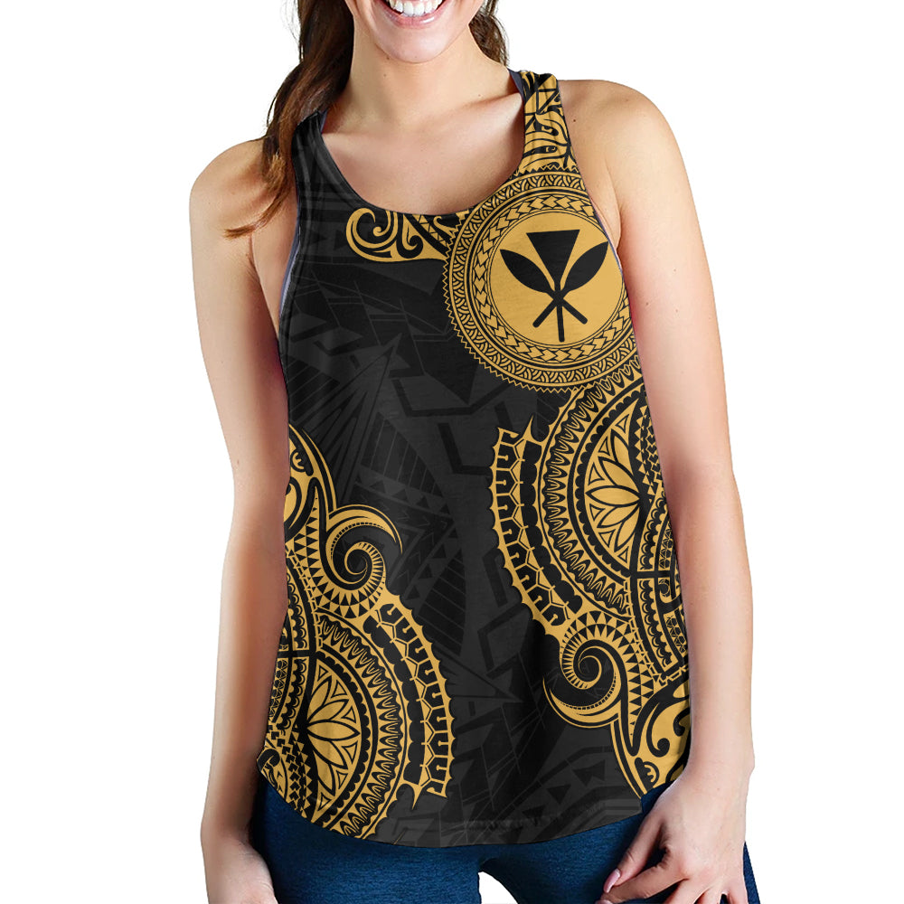 Hawaii Women Tank Tribal Polynesia Half With Seal Kanaka