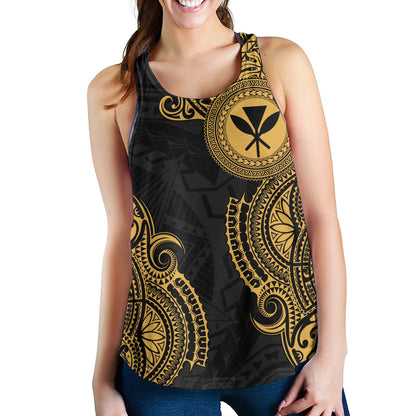 Hawaii Women Tank Tribal Polynesia Half With Seal Kanaka