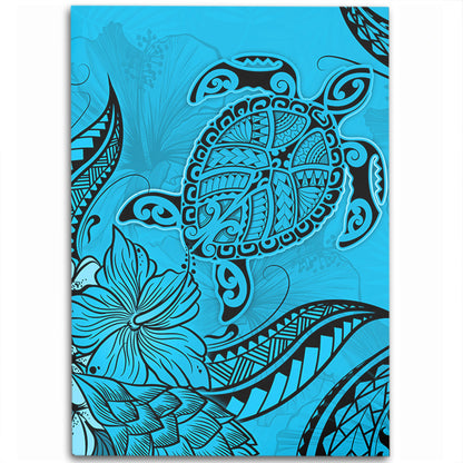 Hawaii Area Rug Tribal Turtle And Flowers Island Life