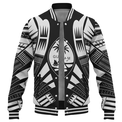 Guam Baseball Jacket Polynesian Tribal Premium Style